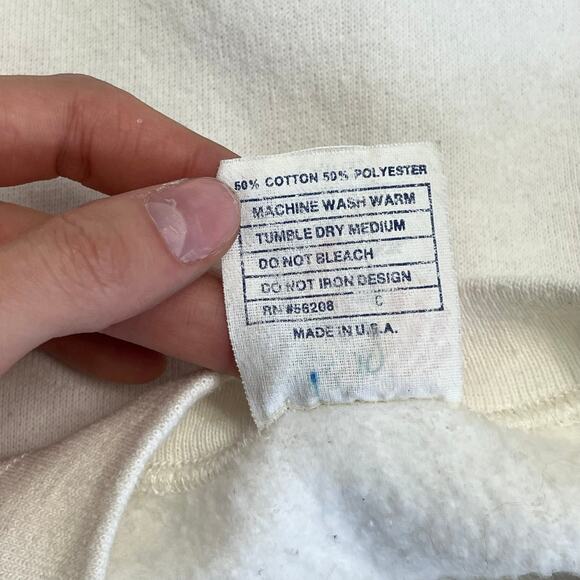 Vintage 80s 90s Handyman Excuses White Men L Pullover Funny Joke Sweatshirt - Picture 6 of 9